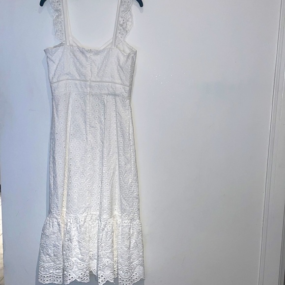 Parker Genevieve Long Eyelet Dress - Ivory - Picture 7 of 9